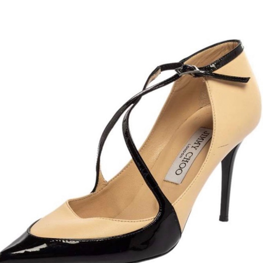 Jimmy Choo two tone madera heels